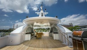 Luxury yacht sundeck