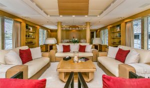 Sofas, luxury yacht interior