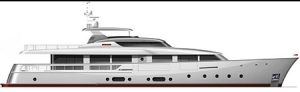 New design for a motor yacht building