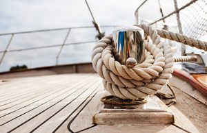 Rope and knot on deck