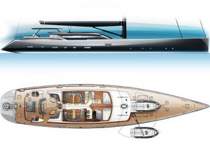 New design for a sailing yacht building